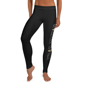 Diesel Dick Black Leggings with black lettering