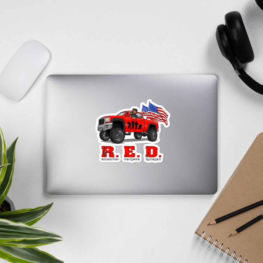 RED Bubble-free stickers