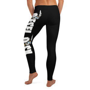 Diesel Dick Black Leggings with white lettering